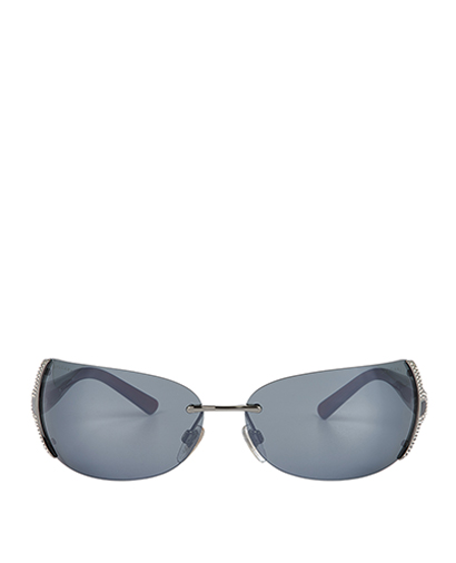 Diamante Tinted Frameless Sunglasses, front view