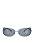 Diamante Tinted Frameless Sunglasses, front view