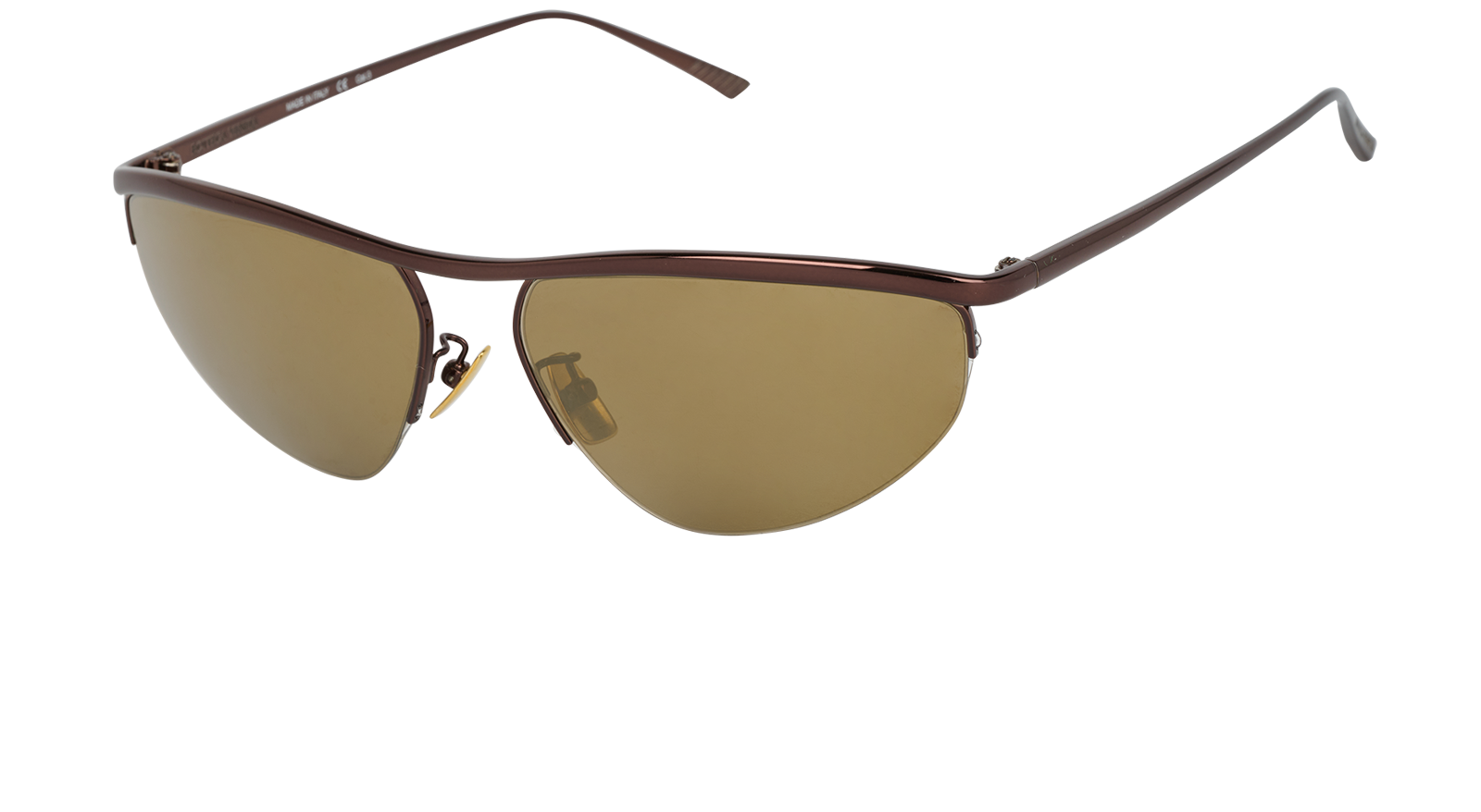 Bottega Veneta BV1091S Cat Eye Sunglasses, &pound;130, Accessories, Bronze, Bottom view