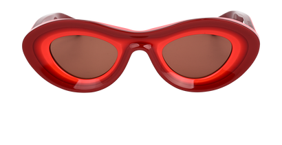 Bottega Veneta BV1202S Cat Eye Sunglasses, &pound;120, Accessories, Red, Front view