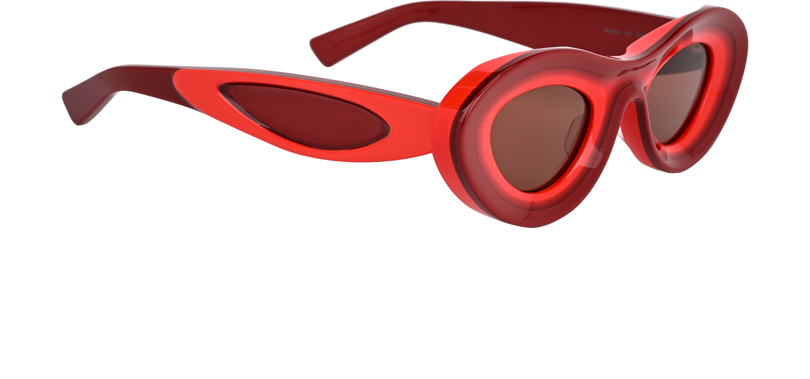 Bottega Veneta BV1202S Cat Eye Sunglasses, &pound;120, Accessories, Red, Side view