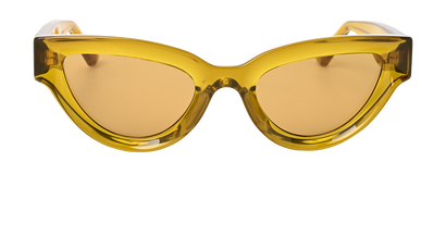 Bottega Veneta BV1249S Cat Eye Sunglasses, &pound;120, Accessories, Yellow, Front view