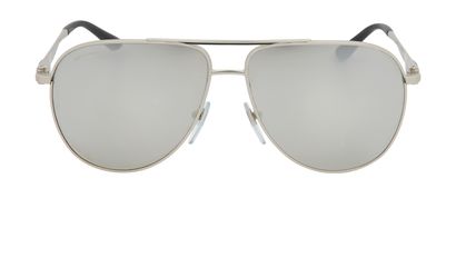 Bulgari Reflective Pilot Sunglasses, front view