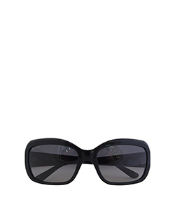 Bulgari 8052-B Sunglasses, Blak Rectangle Frames, Black Lens, Case, 3*