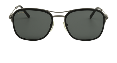 Bulgari 5041 Aviator Sunglasses, &pound;150, Accessories, Black, Front view