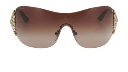 Bulgari 6061-B Shield Sunglasses, front view
