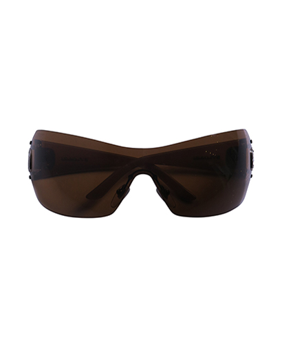 Bvlgari 6006 Crystal Hinge Shield Sunglasses, front view
