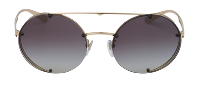 Bulgari 6127 Round Sunglasses, &pound;140, Accessories, Gold, Front view