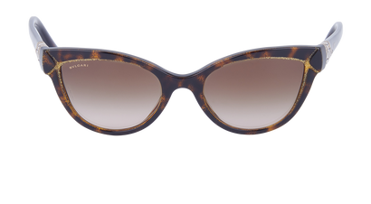 Bulgari 8156-B Tortoise Embelished Sunglasses, front view