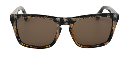 Burberry B4434 Check Sunglasses, £110, Accessories, Beige/Black, Front view