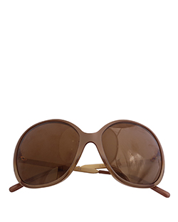 Burberry B4126 Sunglasses, Beige Plastic/Metal Frames, Brown Lens, Case 3*