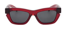 Burberry B4454 Rectangular Sunglasses, Acetate, Red, B/C, 3*