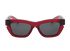 Burberry B4454 Rectangular Sunglasses, £130, Accessories, Red, Front view