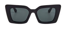Burberry B4344 Cat Eye Sunglasses, Acetate, Black, MII, B/C/DB, 3*