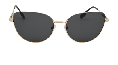 Burberry B3144 Cat Eye Sunglasses, &pound;150, Accessories, Gold, Front view