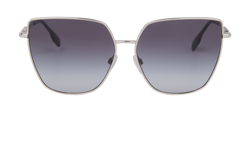 Burberry B3143 Alexis Sunglasses, Metal, Silver, 2*