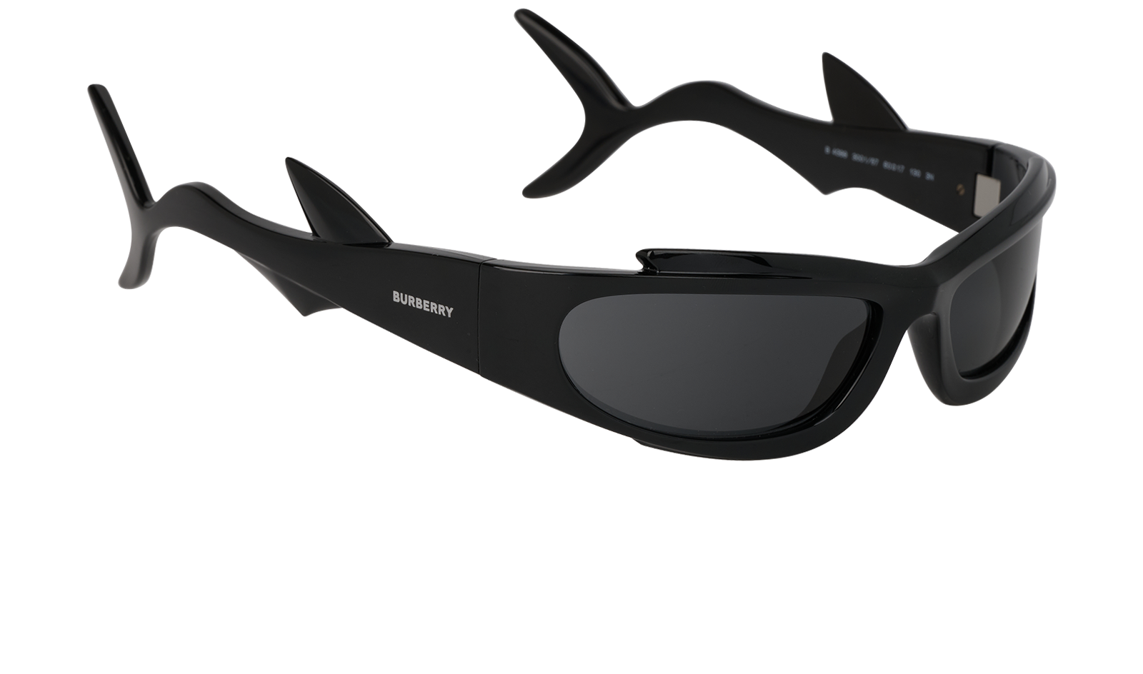 Burberry B4399 Turner Shark Sunglasses, &pound;90, Accessories, Black, Side view