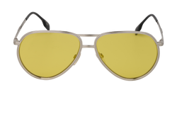 Burberry B3135 Aviator Sunglasses, Metal, Silver, DB/C/B, 2*