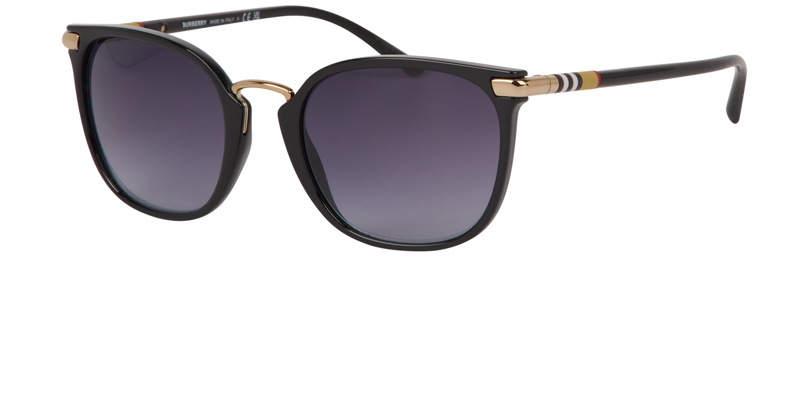 Burberry B4262 Cat Eye Sunglasses, &pound;110, Accessories, Black, Bottom view