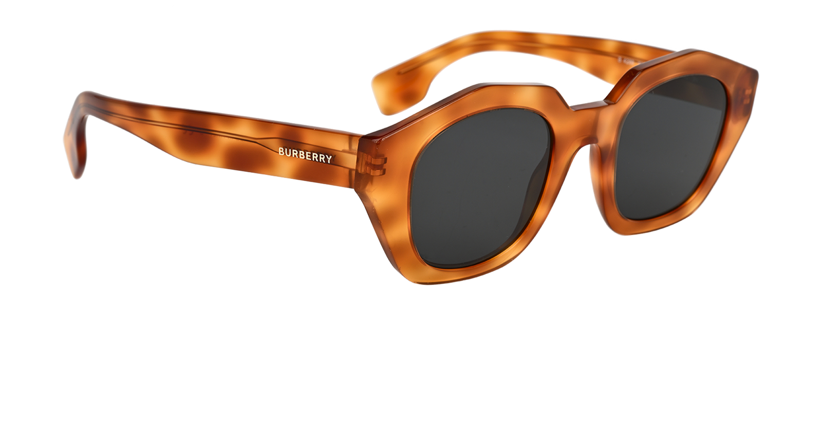 Burberry B4288 Geometric Sunglasses, &pound;120, Accessories, Brown, Side view