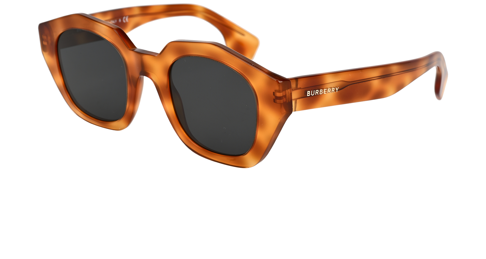 Burberry B4288 Geometric Sunglasses, &pound;120, Accessories, Brown, Bottom view