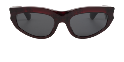 Burberry B4425 Cat Eye Sunglasses, &pound;130, Accessories, Burgundy, Front view