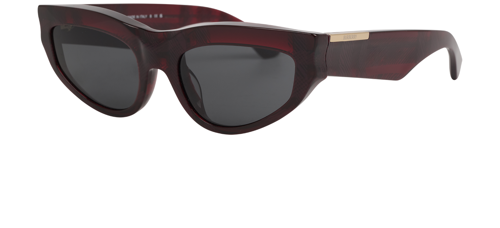 Burberry B4425 Cat Eye Sunglasses, &pound;130, Accessories, Burgundy, Bottom view