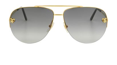 Cartier Panthere de Cartier Aviator Sunglasses, front view