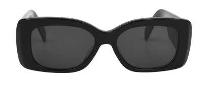 Celine CL40282U Triomphe Rectangle Sunglasses, &pound;275, Accessories, Black, Front view