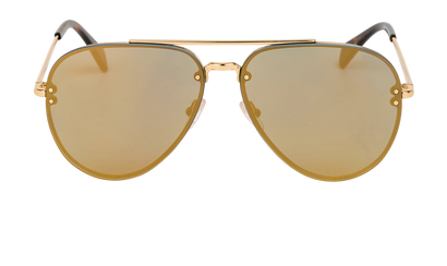 Celine CL41391S Aviator Sunglasses, &pound;95, Gold, Front view