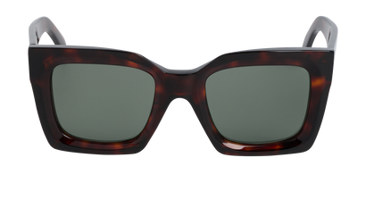 Celine CL401301 Square Sunglasses, &pound;180, Accessories, Brown, Front view