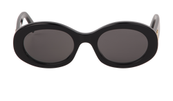 Celine CL40194U Oval Sunglasses, Acetate, Black, C/B/DB, 2*