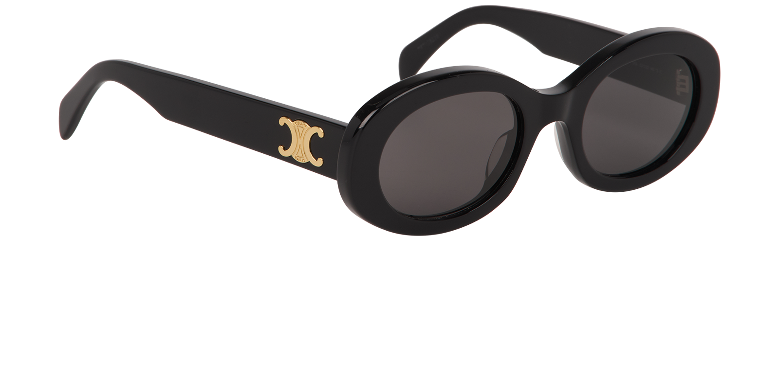 Celine CL40194U Oval Sunglasses, &pound;190, Accessories, Black, Side view