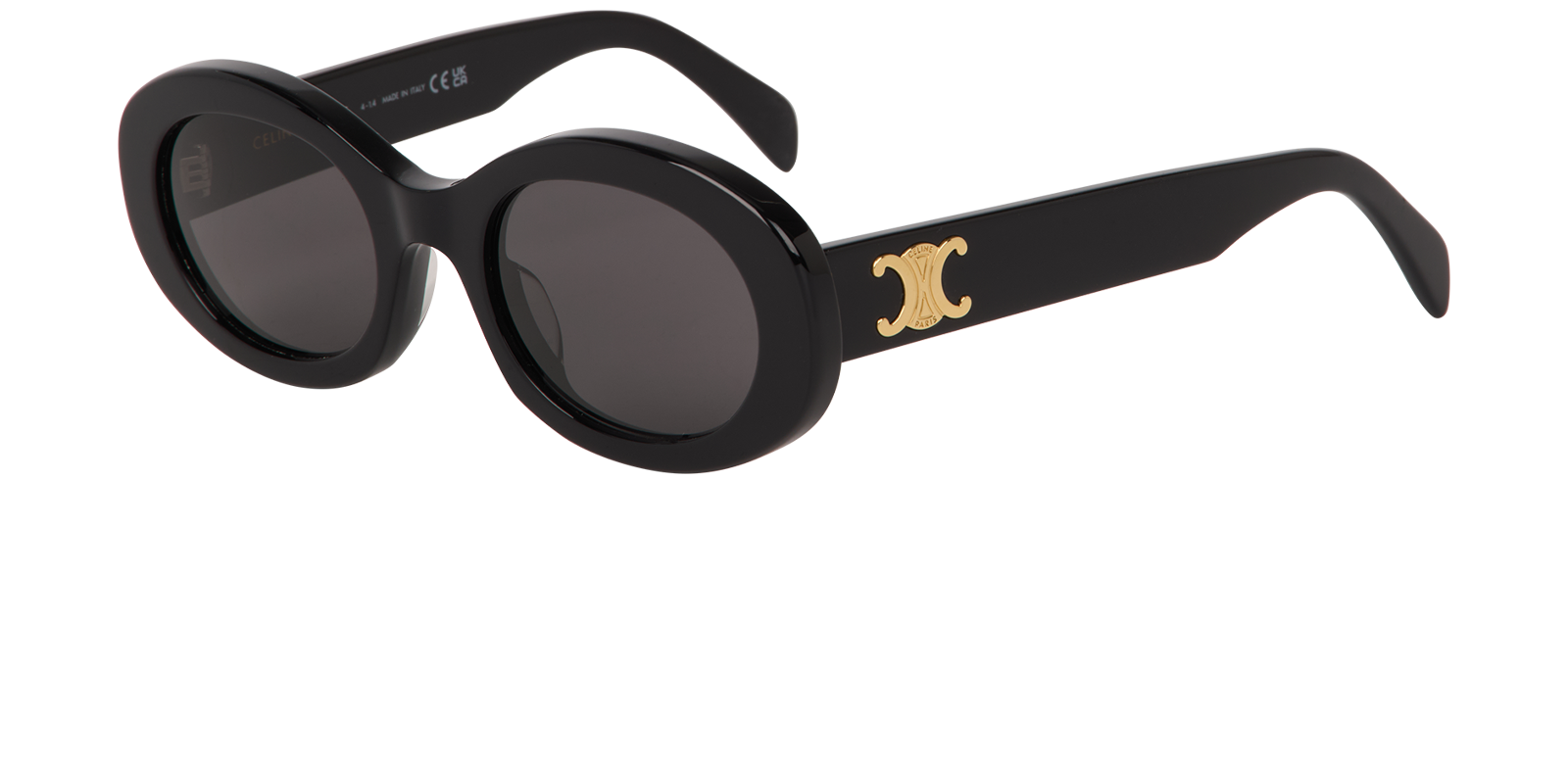 Celine CL40194U Oval Sunglasses, &pound;190, Accessories, Black, Bottom view