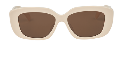 Celine CL40216U Triomphe Sunglasses, &pound;220, Accessories, Cream, Front view