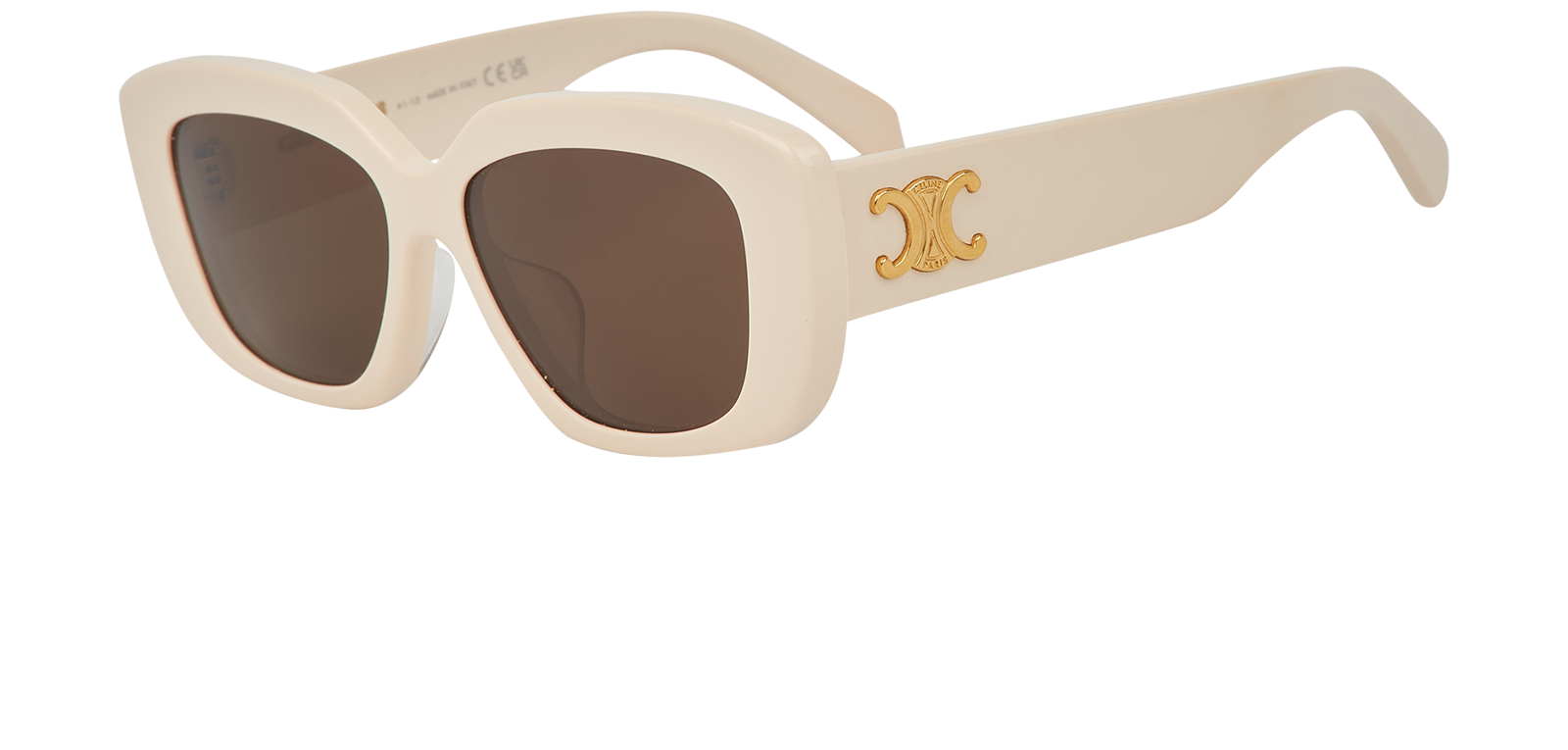 Celine CL40216U Triomphe Sunglasses, &pound;220, Accessories, Cream, Bottom view
