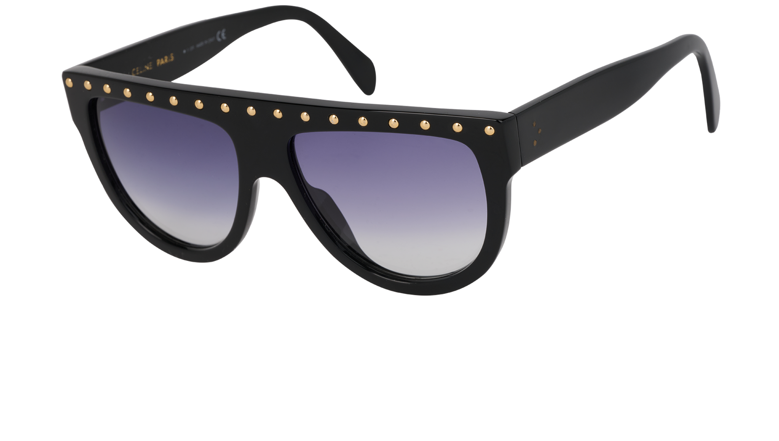 Celine CL40011S Embellished D-Frame Sunglasses, &pound;120, Accessories, Black, Bottom view