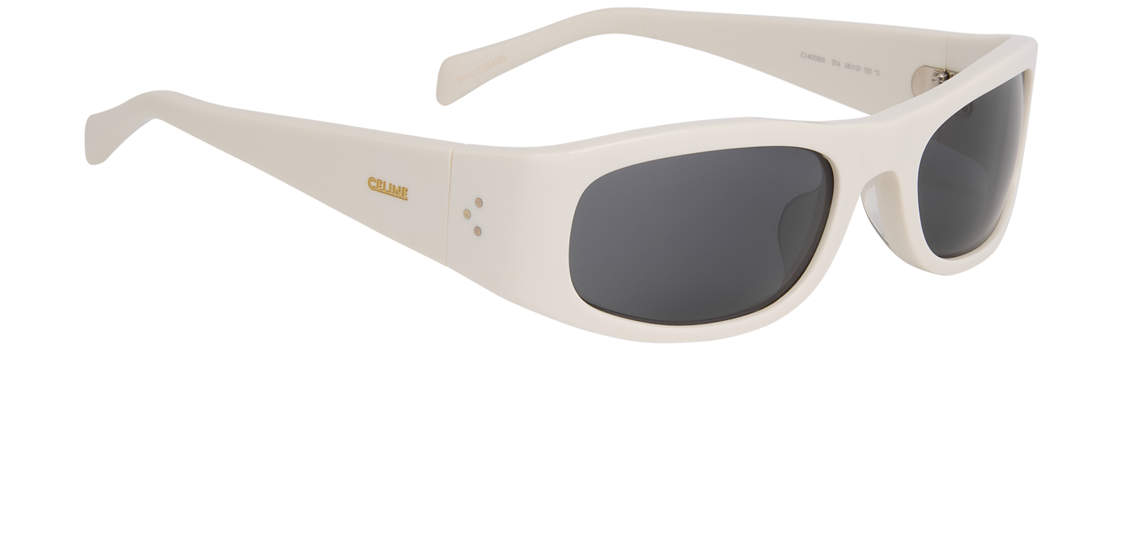 Celine CL40085I Rectangular Sunglasses, &pound;120, Accessories, White, Side view