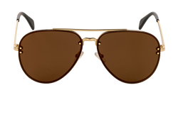 Celine CL41391S Aviator Sunglasses, Metal, Gold/Brown, C, 3*