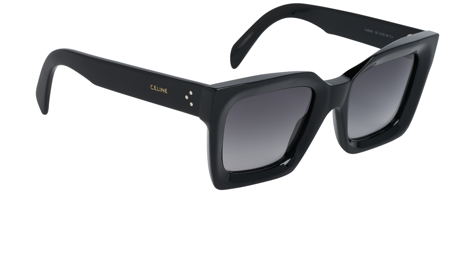 Celine CL401301 Square Sunglasses, &pound;180, Accessories, Black, Side view