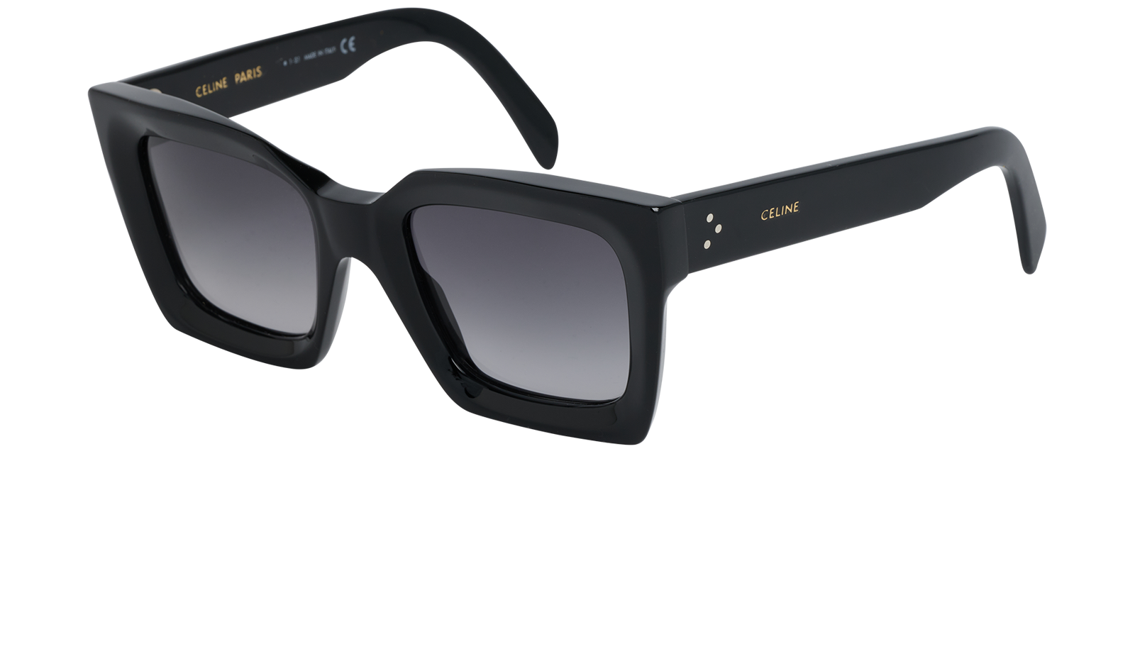 Celine CL401301 Square Sunglasses, &pound;180, Accessories, Black, Bottom view