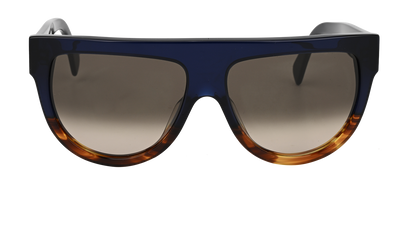 Celine CL41026/S Shield Sunglasses, &pound;170, Accessories, Blue/Brown, Front view
