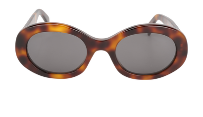 Celine CL40292U Triomphe Oval Sunglasses, &pound;175, Accessories, Brown, Front view