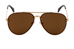 Celine CL41391S Aviator Sunglasses, Metal, Gold/Brown, C, 3*