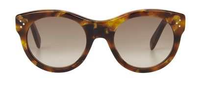 Celine CL40170I Classic Round Sunglasses, &pound;150, Accessories, Brown, Front view