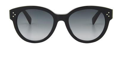 Celine CL40169I Classic Round Sunglasses, &pound;145, Accessories, Black, Front view