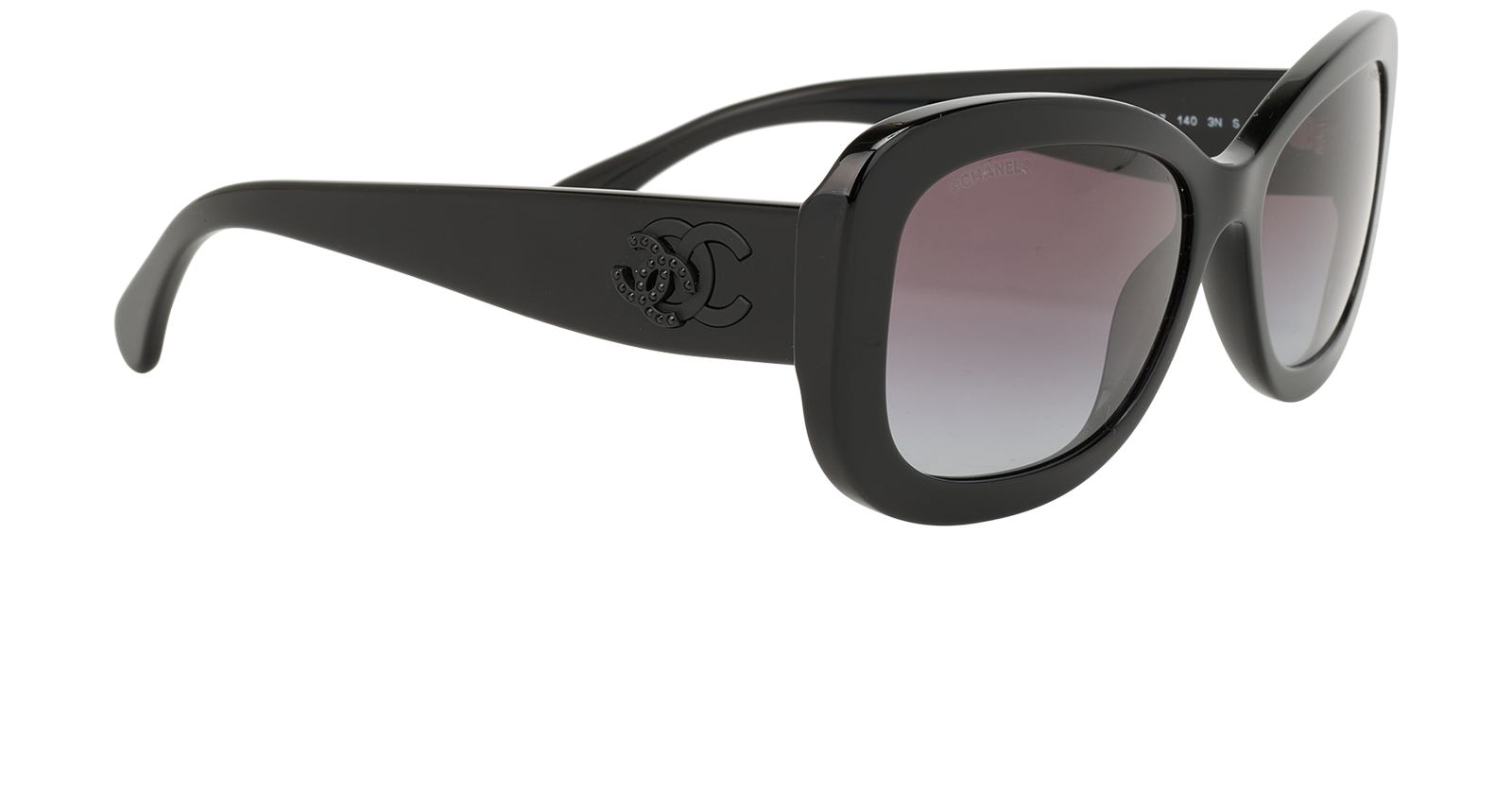 Chanel 5468-B Rectangular Sunglasses, &pound;250, Accessories, Black, Side view