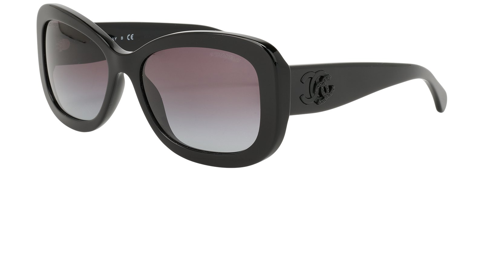Chanel 5468-B Rectangular Sunglasses, &pound;250, Accessories, Black, Bottom view