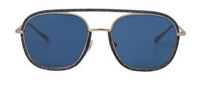 Chanel 4249-J Aviator Sunglasses, &pound;175, Accessories, Blue/Gold, Front view