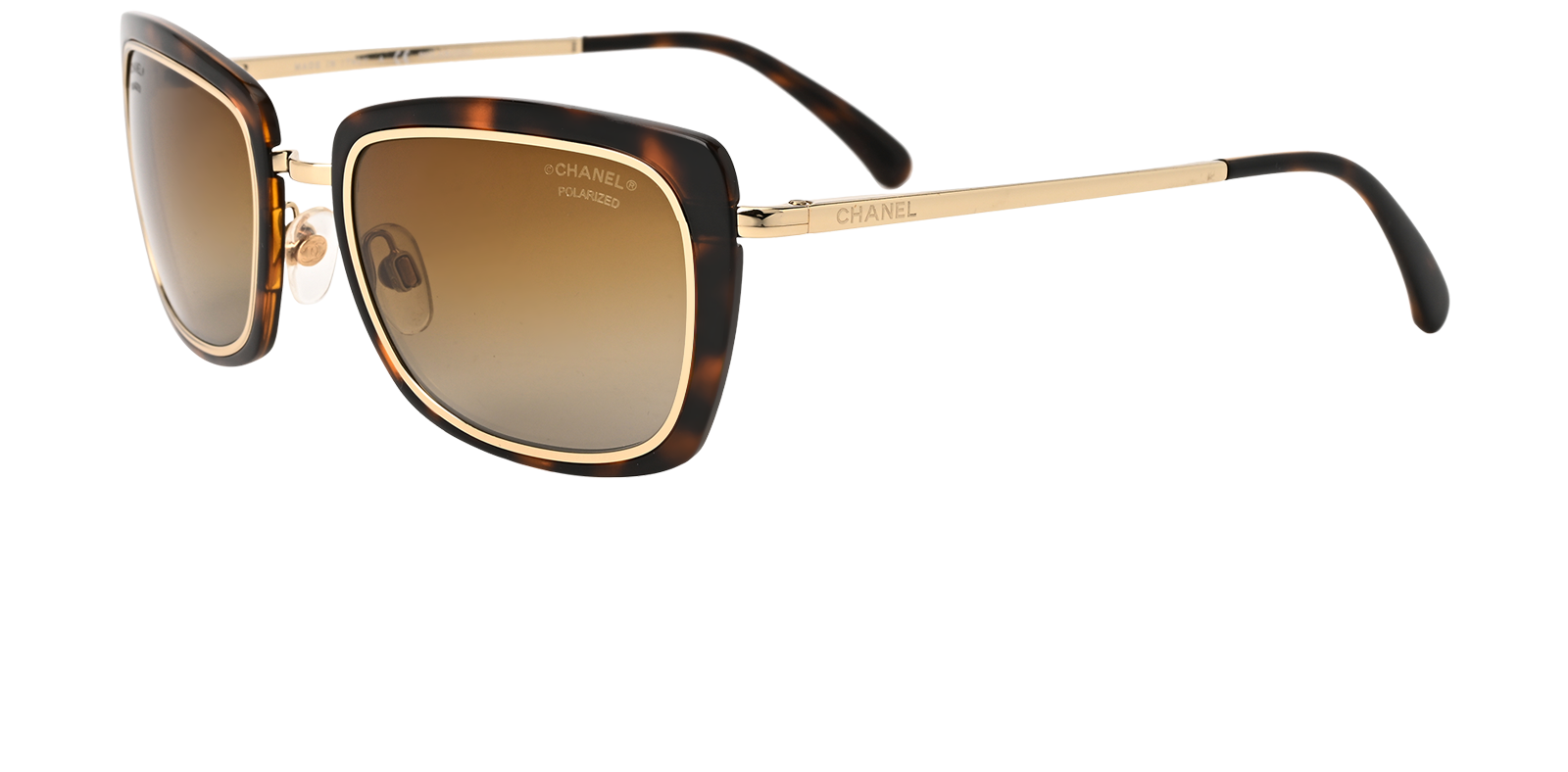 Chanel 4203 Square Sunglasses, &pound;190, Accessories, Brown, Bottom view